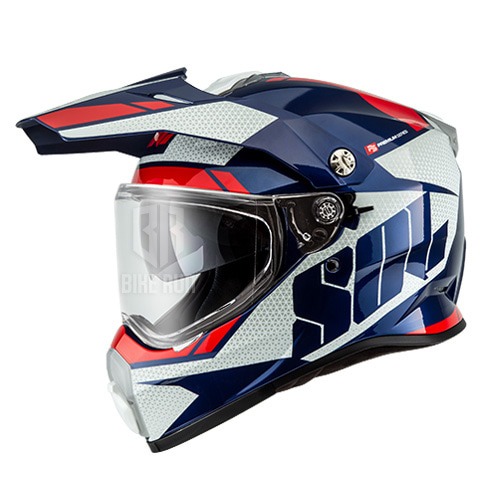 SOL SS-2P 램블러 블루/화이트 듀얼 스포츠 헬멧